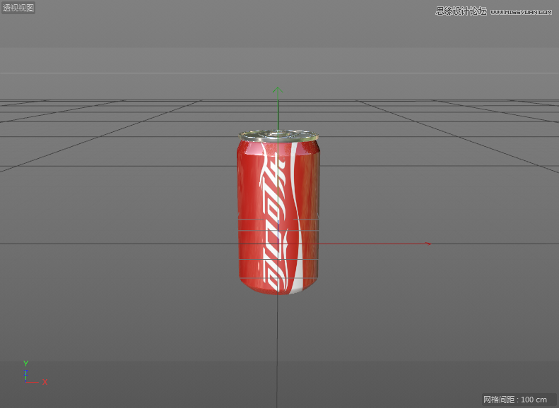 C4D制作逼真的可口可乐易拉罐模型,PS教程,思缘教程网