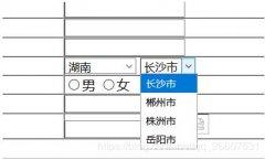 JS实现简单省市二级联动的方法