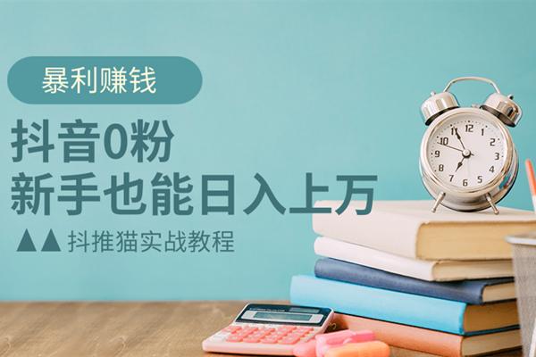 抖音0粉暴利赚钱_新手也能日入上万_视频教程