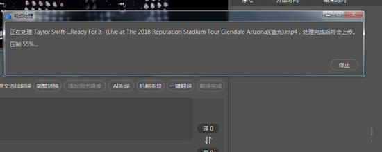 接着只需要等待视频处理听译完成即可