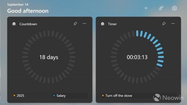 Win11预览版新小组件定时器和倒数日怎么用